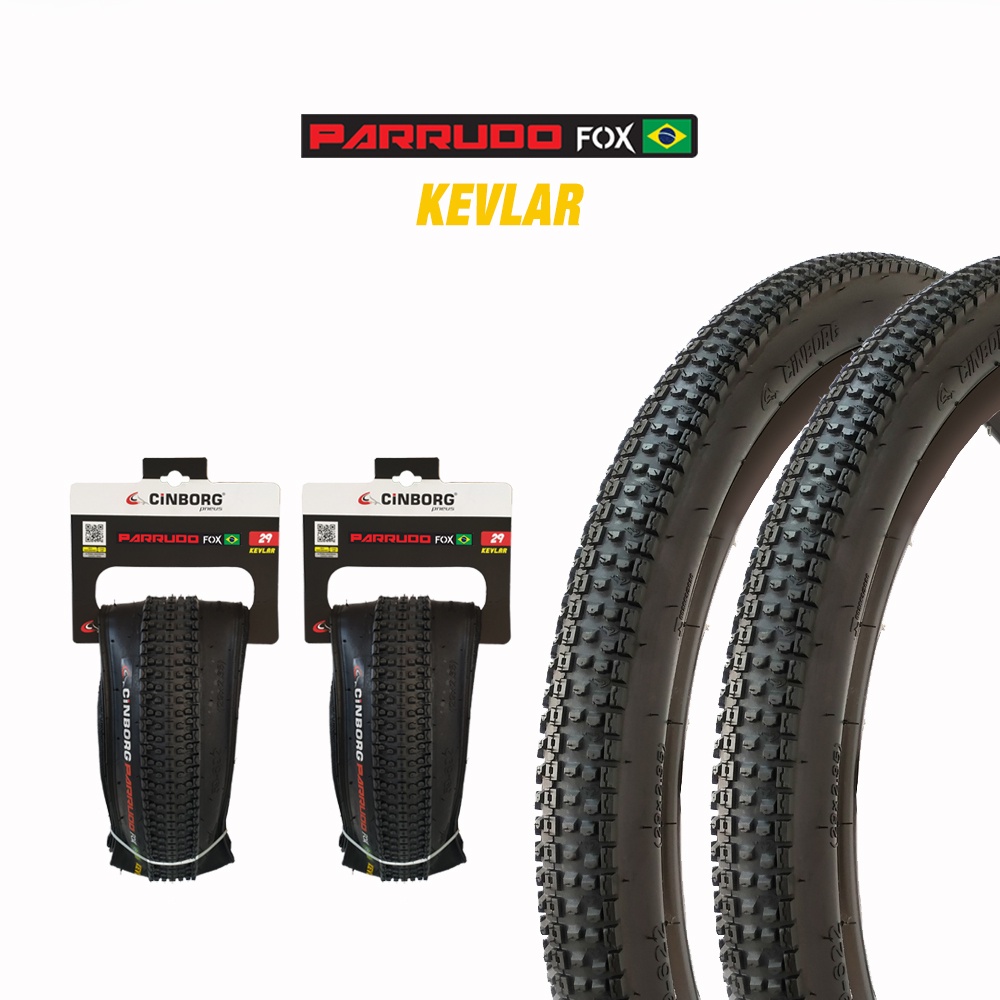 Par de Pneus Kevlar Parrudo Fox 29x2.35 (59-622) Cinborg Tubeless 7 Par de Pneus Kevlar Parrudo Fox 29x2.35 (59-622) Cinborg Tubeless