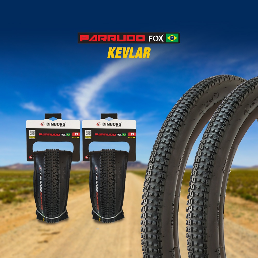Par de Pneus Kevlar Parrudo Fox 29x2.35 (59-622) Cinborg Tubeless 10 Par de Pneus Kevlar Parrudo Fox 29x2.35 (59-622) Cinborg Tubeless
