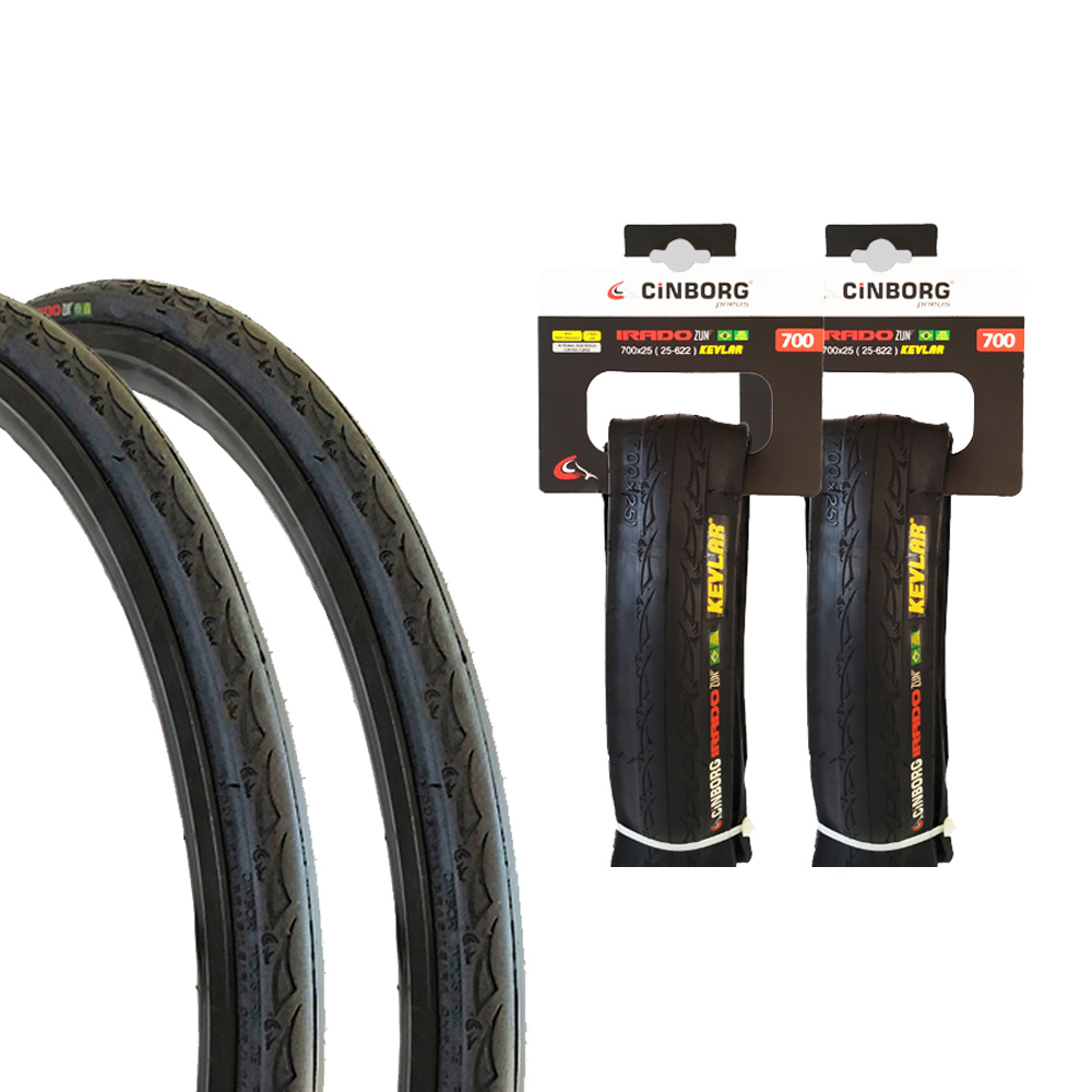 Par Pneus Speed Kevlar Sem Câmara 700×25 (25-622) Irado Zun